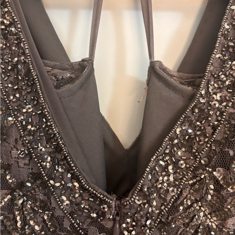 Elegant Brown Evening Gown - Picture 3 of 5